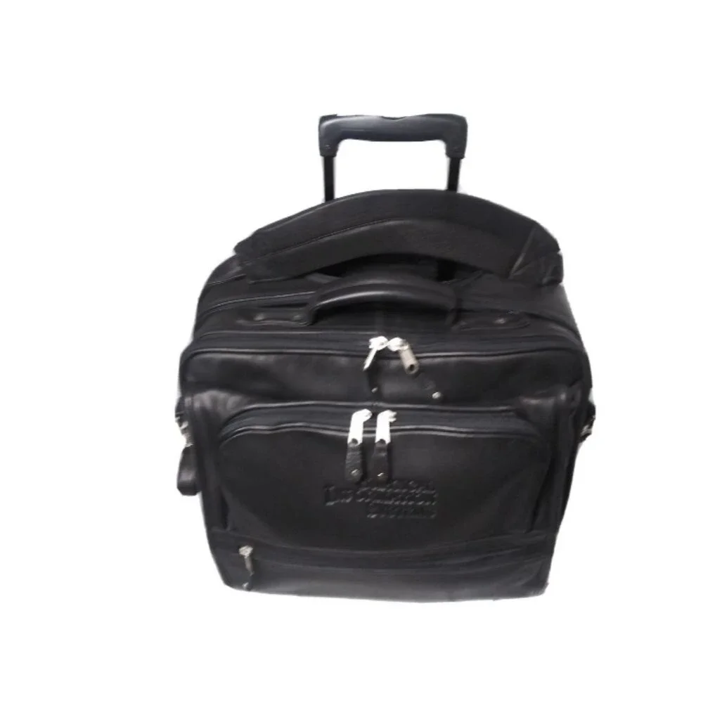 Canyon Outback Leather Rolling Laptop Briefcase Carry On~Surgical Info Sys. Logo